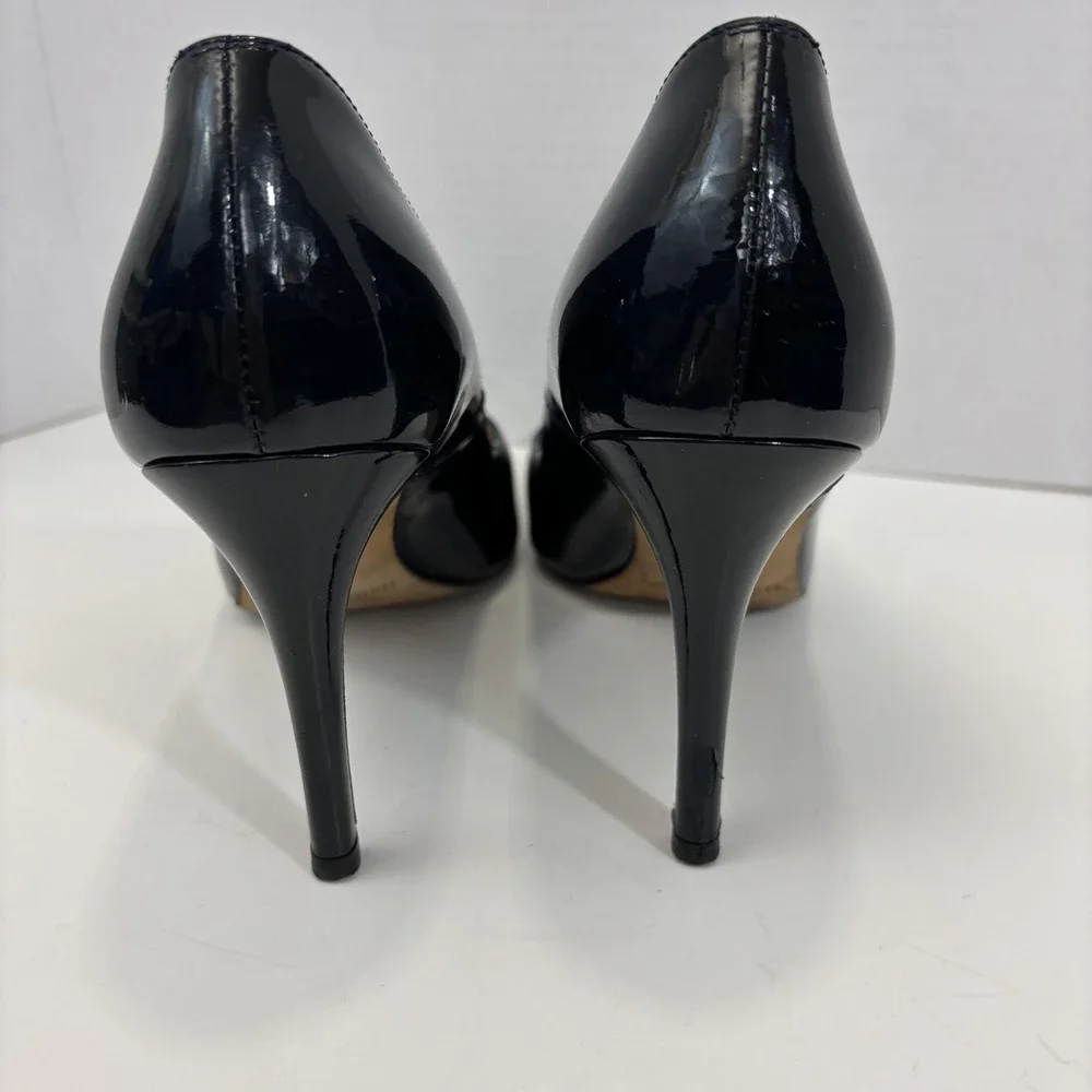 L.K. Bennett‎ Patent Leather Stiletto Pump Shoes Womens 40.5 / 9.5 Blue Spain